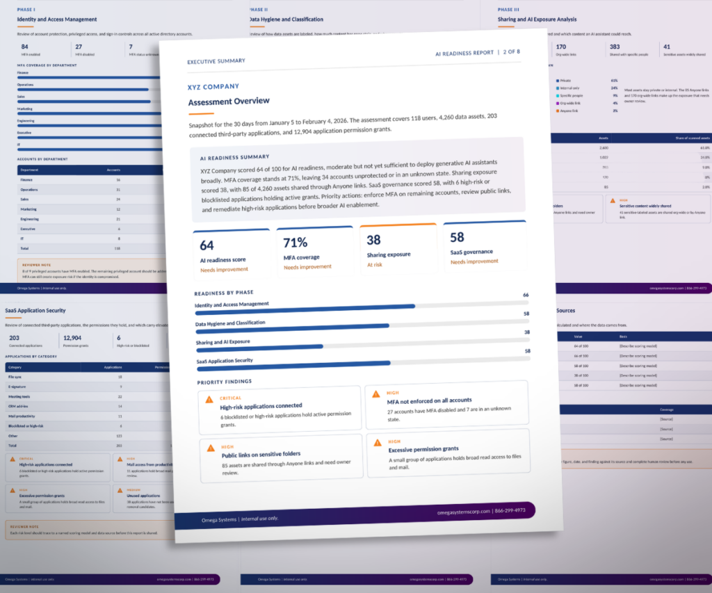Omega AI Ready sample assessment report